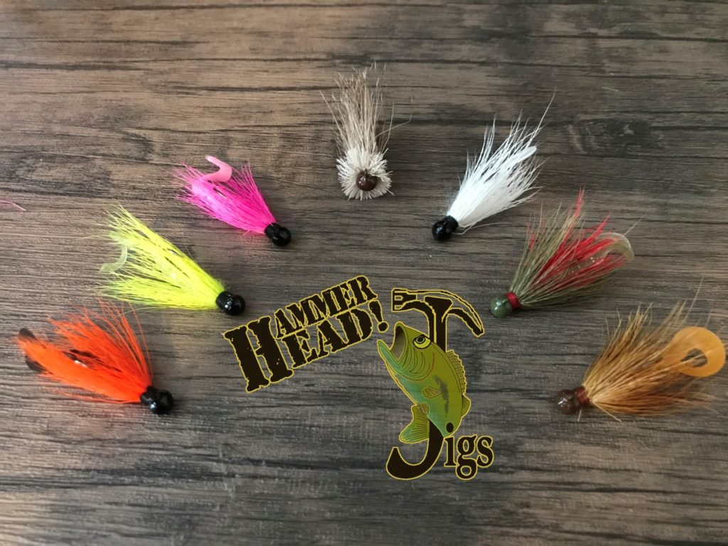 Crappie Trout and Bass Gills #GGW-132 4 pack of hand tied 1/32 jigs 